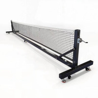 Système de poteaux de filet de tennis portables professionnels avec roues pour l'entraînement en club, support de filet de tennis en acier robuste