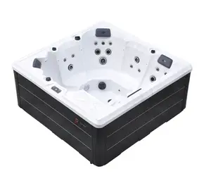 Factory wholesale 6 person adult Acrylic on ground Outdoor surfing safty hot tub spa foot massage whirlpool spa