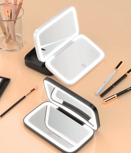 Mini Portable Folding Makeup <strong>Mirror</strong> <strong>with</strong> Led <strong>Lights</strong> 5X <strong>Magnifying</strong> Compact Pocket Travel Aesthetic Vanity <strong>Mirrors</strong> Make up Tools - Product Image 4