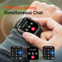 Montre connectée pour homme HT46, écran IPS 2,01 pouces, batterie 1200 mAh, appels Bluetooth, étanche IP68, lampe torche, suivi de santé, OEM ODM