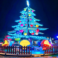 Manège Arbre de Noël : Aire de Divertissement Extérieure, Avion Rotatif à Contrôle Personnel, Thème Noël pour Centres Commerciaux et Carnavals