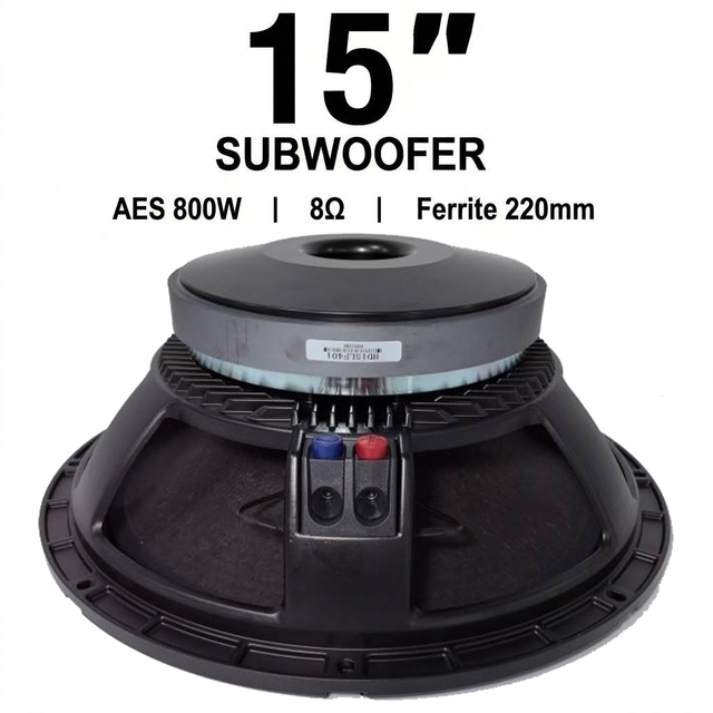 Professional 15 Inch Subwoofer Speaker 800W AES High Power Bass Driver Ferrite Magnet Woofer for Club & Concert Sound System