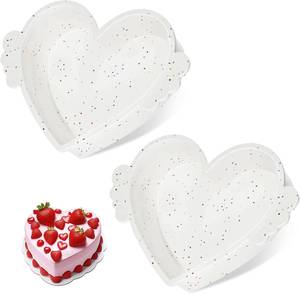 MUYULINS Molde de Silicona para Hornear Pan y Pasteles, con Marco Metálico Reforzado, Antiadherente, Libre de BPA, con Certificación LFGB, en Forma de Corazón - Product Image 1