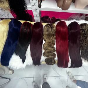 Amara parrucche colorate della migliore qualità parrucche frontali in pizzo per capelli umani 200 densità 360 yaki parrucca frontale in pizzo dritto venditore in magazzino - Product Image 1