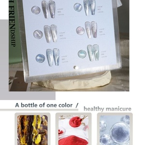 Professional <b>Top</b> Cateye Gel Vernis Supplier Shinny Colored Crystal Ice Transparente Nude UV <b>Cat</b> Eye Nail Glue Polish - Product Image 4