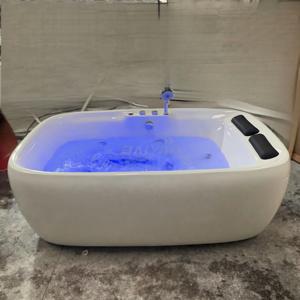 Bañera de Hidromasaje Moderna para <span class=keywords><strong>2</strong></span> <span class=keywords><strong>Personas</strong></span>, de Acrílico, Independiente, Tipo <span class=keywords><strong>Jacuzzi</strong></span>, 1.8m de Largo, Ecológica, para Uso en Hoteles, Blanca, para Baño Interior - Product Image 3