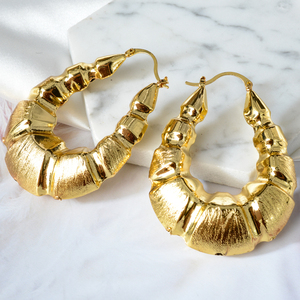 Pendientes de Aro Grandes de Cobre de Alta Calidad con Baño de Oro de 14K para Mujer, Estilo Hip Hop, Personalizables, Ideales para Bodas y Fiestas - ¡Gran Venta Africana! - Product Image 5