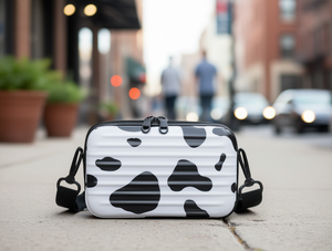 Borsa a tracolla da donna in plastica con stampa animalier, resistente all'acqua, alla moda, per tutte le stagioni, con chiusura a zip e tracolla singola - Product Image 2