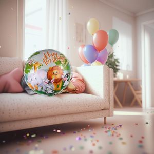 Custom Single 18inch <b>Round</b> Metallic Aluminum Foil <b>Balloons</b> for Christmas Halloween & Valentine's Day Parties - Product Image 2