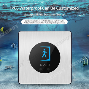 Nút cửa không tiếp xúc cảm biến sóng tay cảm ứng chuyển đổi không có cảm ứng thoát phát hành hồng ngoại Kim Loại nút thoát với bộ đếm thời gian chậm trễ - Product Image 4