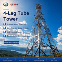 Menara Antena Komunikasi Self Supporting dari Pipa Baja Galvanis 3/4 Kaki untuk Saluran Transmisi Daya Jaringan Telekomunikasi