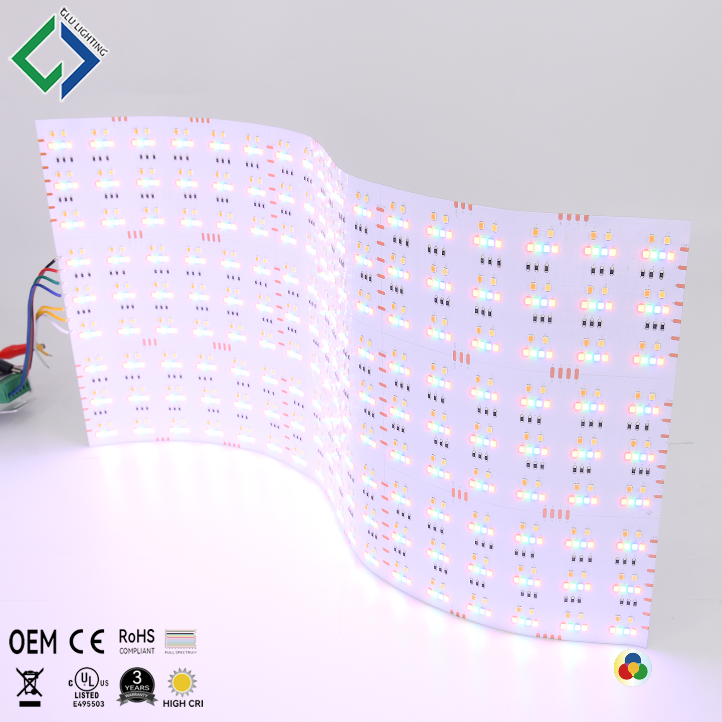 24V high power high CRI Ra95 flexible 2835 RGBACCT rgba bi color led panel
