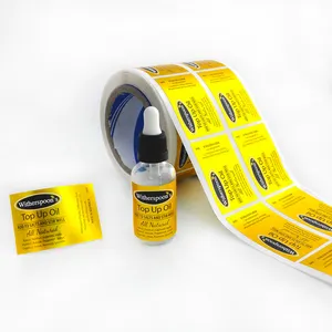 Adesivo personalizzato di Plastica 10ml 30ml Contagocce Bottiglia di Stampa di Etichette