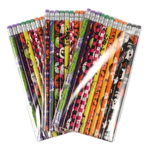 Ensemble d'activités promotionnelles sur le thème <span class=keywords><strong>de</strong></span> Halloween Crayon promotionnel effaçable avec pointe en caoutchouc Crayon HB Mine noire pour les jardins d'enfants - Product Image 4