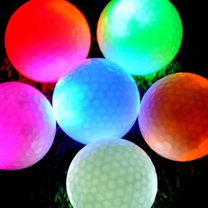 Nuova pallina da Golf Flash a Led stampa Logo personalizzata Night Light Up palline da Golf a LED colorate per l'allenamento notturno