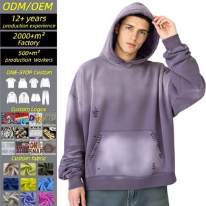 High Quality 420 Gsm 100% Cotton French Terry hoodies hot supplier Custom Print Men Oversized Heavyweight hoodie for streetwear - Product Image 1