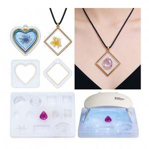 Kit de Resina para Joyería DIY, Resina UV Transparente, Lámpara LED, Moldes de Silicona, Láminas de Purpurina, Flores, Colgantes, Llaveros - Product Image 5