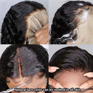 Cheveux à fermeture frontale <span class=keywords><strong>13x4</strong></span> <span class=keywords><strong>perruque</strong></span> frontale en dentelle ondulée <span class=keywords><strong>4x4</strong></span> <span class=keywords><strong>perruque</strong></span> de fermeture cheveux humains pour les femmes noires perruques frontales - Product Image 6