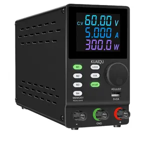 KUAIQU-fuente de alimentación SPPS605D de 4 dígitos, fuente de alimentación de CC con ajuste de alta precisión, interruptor de 60V 5A, función de memoria, USB