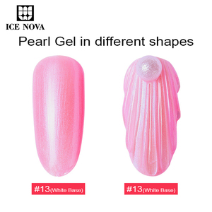 ICE NOVA Pearl Gel Polish Nuevo 10ml/15ml/1kg Suministros <span class=keywords><strong>de</strong></span> gel para uñas a granel OEM Etiqueta privada Logotipo personalizado Hema Free 24 colores Blanco leche - Product Image 2