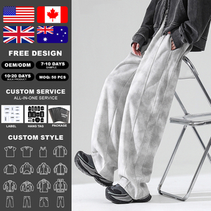 Pantalones Deportivos KingSen de Alta Calidad, Personalizados, Corte Medio, Estilo Hip Hop, Ecológicos, Transpirables, Lavado Ácido, Holgados, para Hombre, de Algodón - Product Image 2