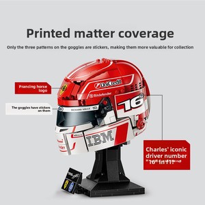 <span class=keywords><strong>Giocattolo</strong></span> da costruzione in ABS compatibile a livello internazionale, compatibile con mattoncini 43022, per casco Hamilton 43014, Leclerc, per età 14+ - Product Image 4