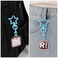 En gros, porte-clés couleur bonbon, anneaux de fixation pivotants en forme d'étoile avec mousqueton à ressort pour accessoires de sacs DIY et breloques de sacs à main