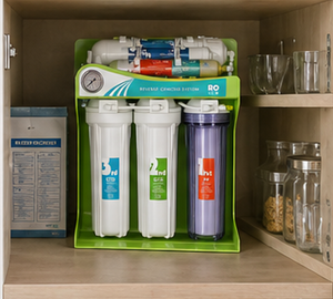 Système de filtration d'eau sous évier autonettoyant 5 étapes 100 GPD, écologique, durée de vie du filtre 24 mois, pour hôtel, filtration 5 étapes - Product Image 1