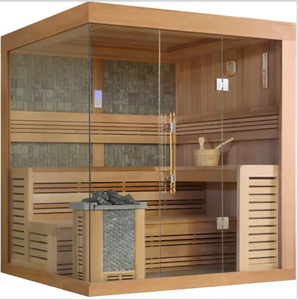 Sauna humide à vapeur à domicile en bois de pruche/cèdre, détoxifiant, avec fenêtres de transom, garantie 1 an pour 4 à 6 personnes - Product Image 5
