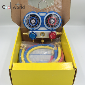 Set di Manometri Doppi per Test Refrigeranti R410A R22 R134A R404A, Misuratore di Pressione per Refrigerazione - Product Image 3