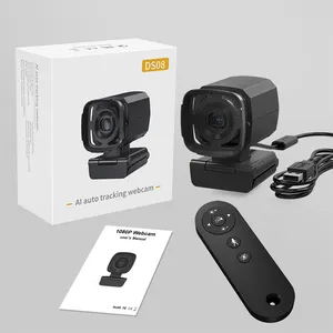 Lliveストリーミング用の360 AI自動追跡ウェブカメラ1080PフルHDラップトップウェブカメラカメラ