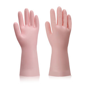 Gants en nitrile rose, bleu et vert en gros, fabrication chinoise, couleur, nettoyage ménager, imperméables, antidérapants - Product Image 2