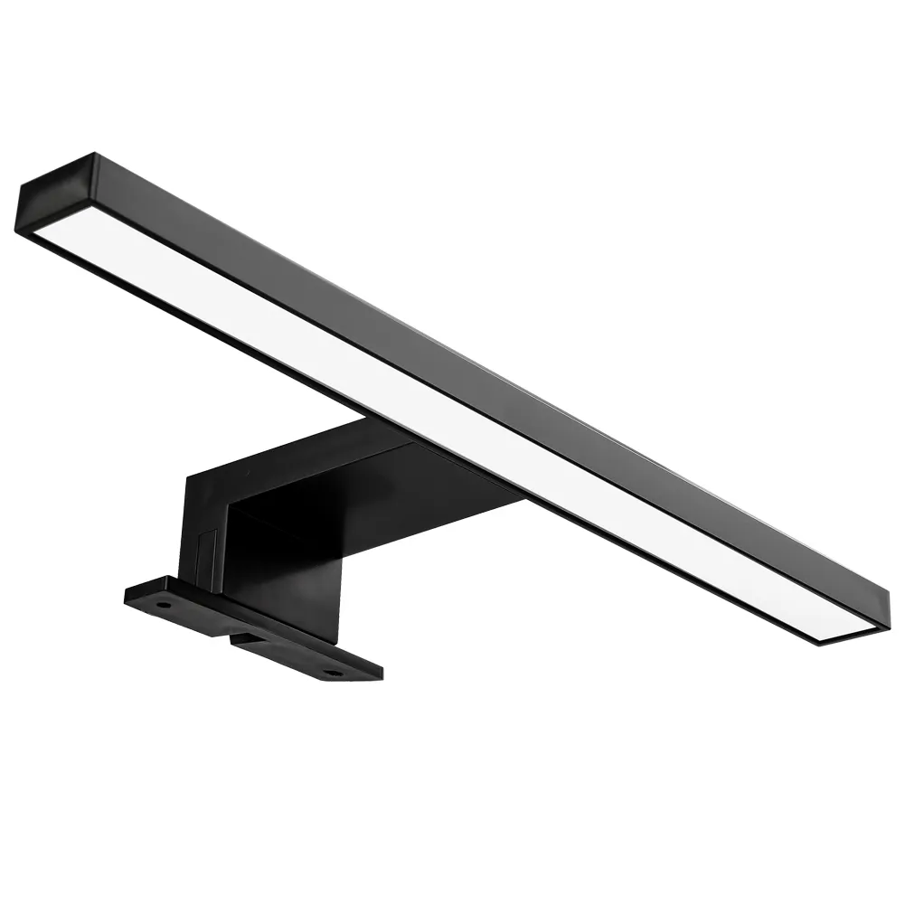 Lámpara LED de plástico para espejo de baño, luz para aseo, color negro, TUV GS, nuevo, ErP, IP44