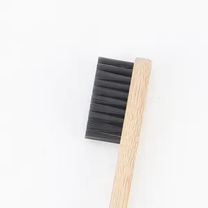 Toothbrush adulto do bambu com cerdas médias escovas de bambu biodegradáveis em uma caixa reciclável, plástico livre.