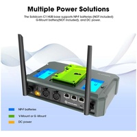 Hollyland Solidcom C1 3-Set Headset Remote, Sistem Headset Interkom Nirkabel, Sistem Interkom Komunikasi Tim 3 Orang