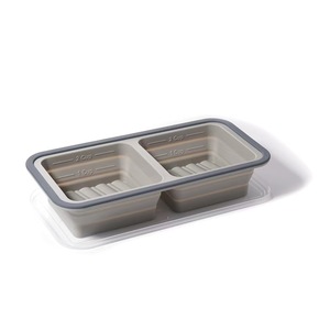 Boîte de conservation alimentaire pliable en silicone de qualité alimentaire avec couvercle, compatible congélateur, moule à glaçons, bac à glaçons, boîte de conservation des aliments frais - Product Image 1