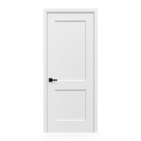 Porte intérieure en MDF recouvert de PVC blanc avec design de panneau Shaker encastré fin pour logements modulaires et aménagements commerciaux