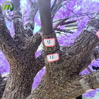 Arbre artificiel personnalisé de grande taille avec fleurs en tissu de soie, arbre à fleurs violettes artificielles pour la décoration de mariage