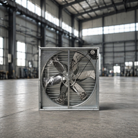 Ventilateur d'extraction industriel à pression négative galvanisé, à persiennes entièrement ouvertes, sans résistance au vent