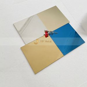 JIS 201 304 304J1 316L Decorative Stainless Steel Plate 3050x1500mm Gold <b>Mirror</b> <b>Sheet</b> Rose Gold Color Welding Bending Cutting - Product Image 1