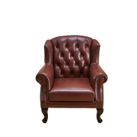 Fauteuil en cuir avec un design élégant et un cadre renforcé pour la chambre à coucher, l'angle du salon et la zone de séjour