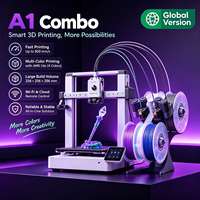 Imprimante 3D A1 Mini Combo avec calibrage entièrement automatique, impression 4 couleurs via USB, matériau PLA, faible bruit inférieur à 48 dB en mode silencieux