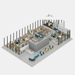 โต๊ะทำงานสำนักงานแบบมีฉากกั้นไม้สไตล์โมเดิร์น ลดราคาพิเศษ สำหรับ <span class=keywords><strong>2</strong></span> คน ขยายได้ พร้อมพื้นที่ส่วนตัวสำหรับพนักงาน - Product Image 4