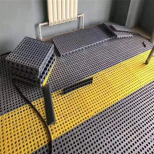 Dalles de <span class=keywords><strong>sol</strong></span> modulaires ventilées en PVC industriel robuste pour garage, usage intérieur en entrepôt, tente ou bureau - Product Image 1