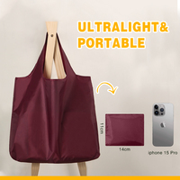 Sac à provisions pliant en polyester imperméable réutilisable de sport imprimé en couleur d'usine avec un matériau en nylon résistant à la déchirure
