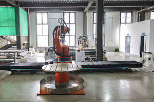 Bras robotique 6 axes de type rail, <span class=keywords><strong>robot</strong></span> de gravure avec rail de 6 m pour la sculpture 3D, gravure de sculpture 3D - Product Image 2