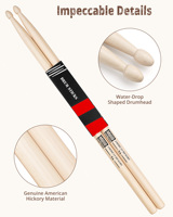 OEM-Fabrik 5A 5B 7A Hickory-Trommelstöcke, Hergestellt in Amerika, Zubehör für Musikinstrumente, Niedriger Preis, Lagerabverkauf