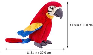 20/25 cm नि: शुल्क नमूने यथार्थवादी तोता भरवां पशु आलीशान गुड़िया उपहार खिलौना नरम पक्षी भरवां पशु प्यारा पक्षी आलीशान तोता खिलौना - Product Image 4