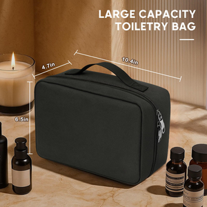 Custom Accordion Design Travel Essentials <b>Mens</b> Travel <b>Toiletry</b> Organizer Water Resistant Tri-layered Shaving <b>Bag</b> for <b>Toiletries</b> - Product Image 6