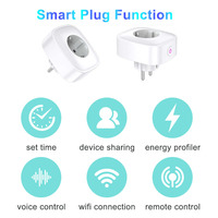 Prise intelligente Tuya Zigbee 10A/16A EU blanche en PC+ABS, ignifuge V0, AC100-240V, sans moniteur d'énergie, modèle FY22